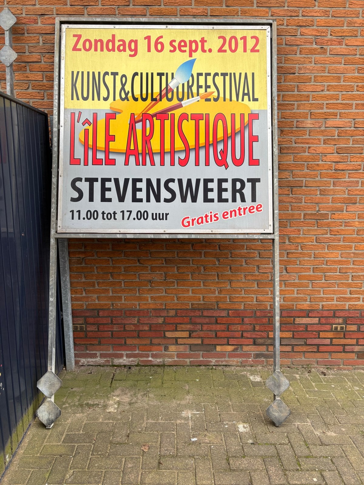 2x Gegalvaniseerde Reclameborden - Afmetingen op Foto's, Verzamelen, Ophalen