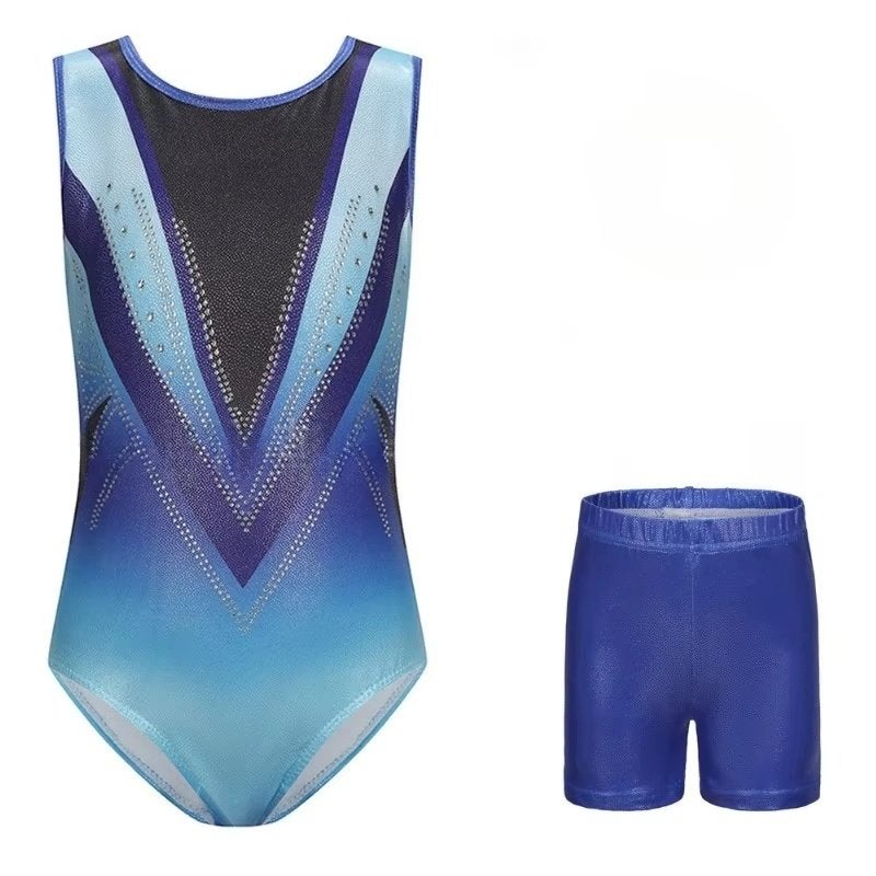 Turnpakje + turnbroekje blauw 122 128 134 140 146 152 158, Blauw, Nieuw, Turnpak(je), Kindermaat 122 t/m 140