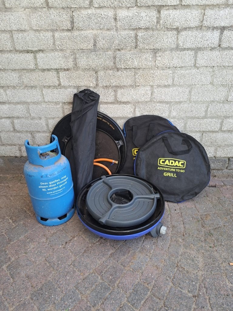 Zeer complete skottelbraai van Cadac. incl. gasfles, Ophalen, Gebruikt, CADAC