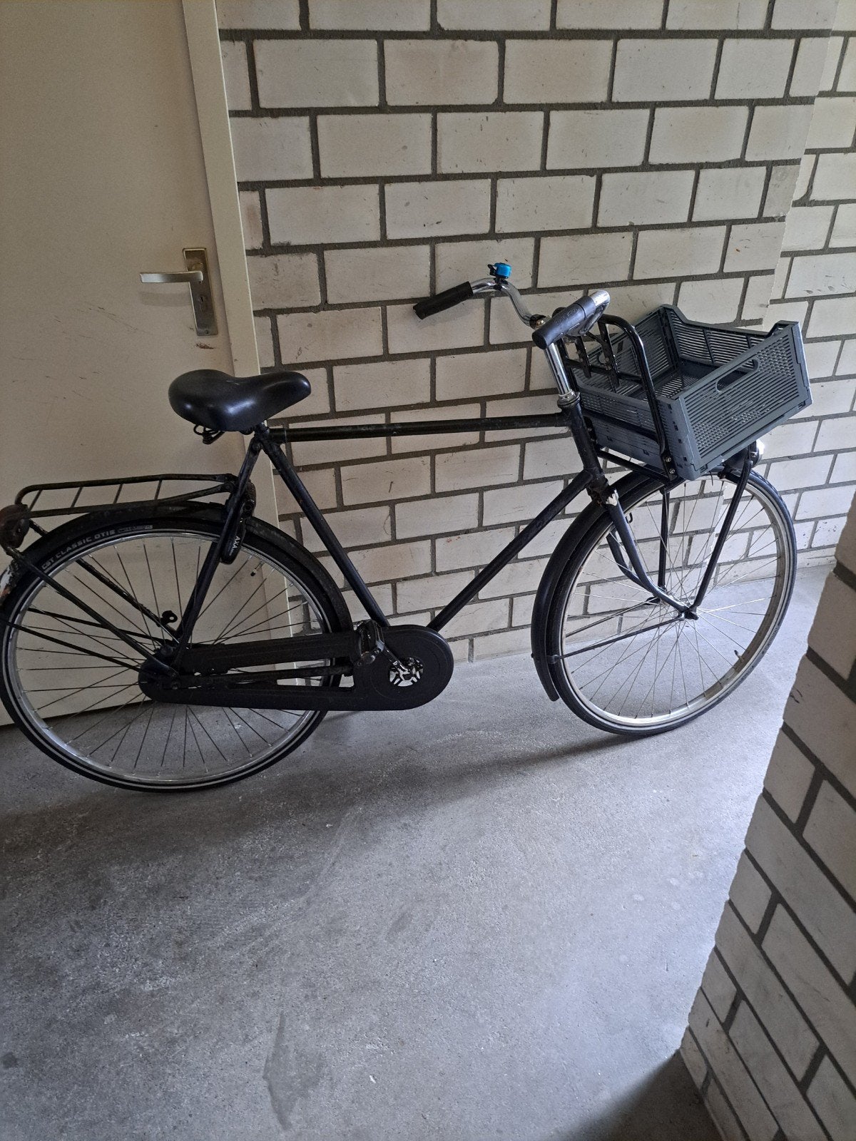 Te koop  één  herenfiets  met  terug traprem, Ophalen, Gebruikt, Terugtraprem, Overige merken