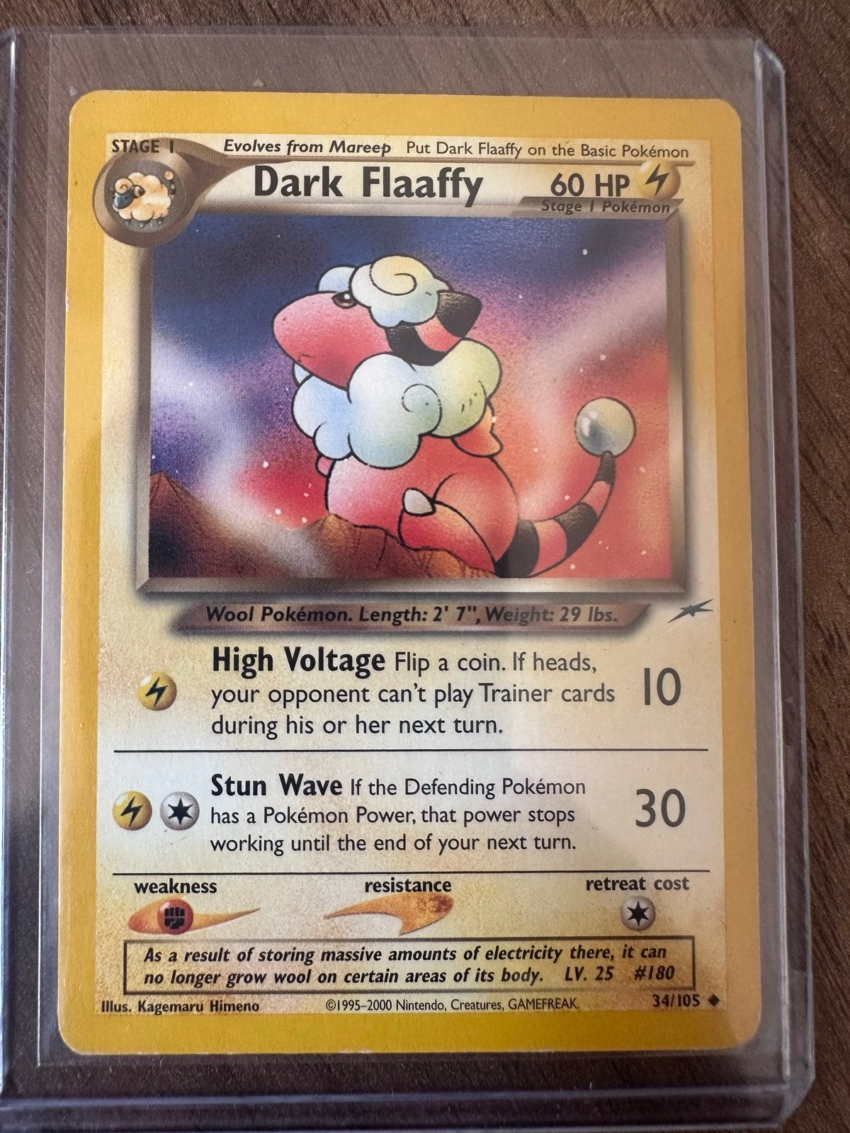 Dark Flaaffy 34/105, Hobby en Vrije tijd, Verzamelkaartspellen | Pokémon, Ophalen of Verzenden, Gebruikt, Losse kaart
