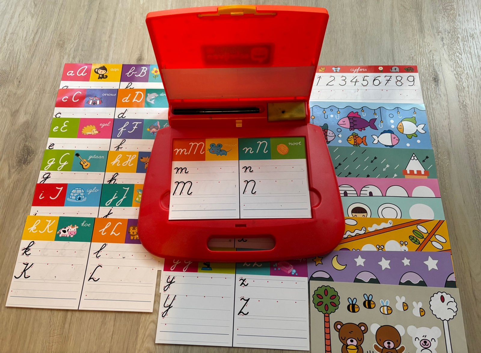 JUMBO Ik leer schrijven Educatieve koffer met lichtbak, Ophalen of Verzenden, Gebruikt, Taal en Lezen, Met licht