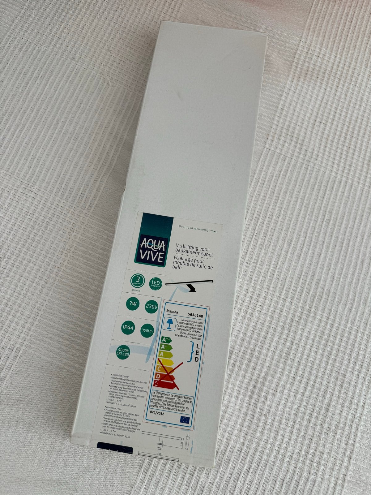 Aqua Vive LED Verlichting voor Badkamermeubel, Metaal, Overige merken, Zwart, Nieuw