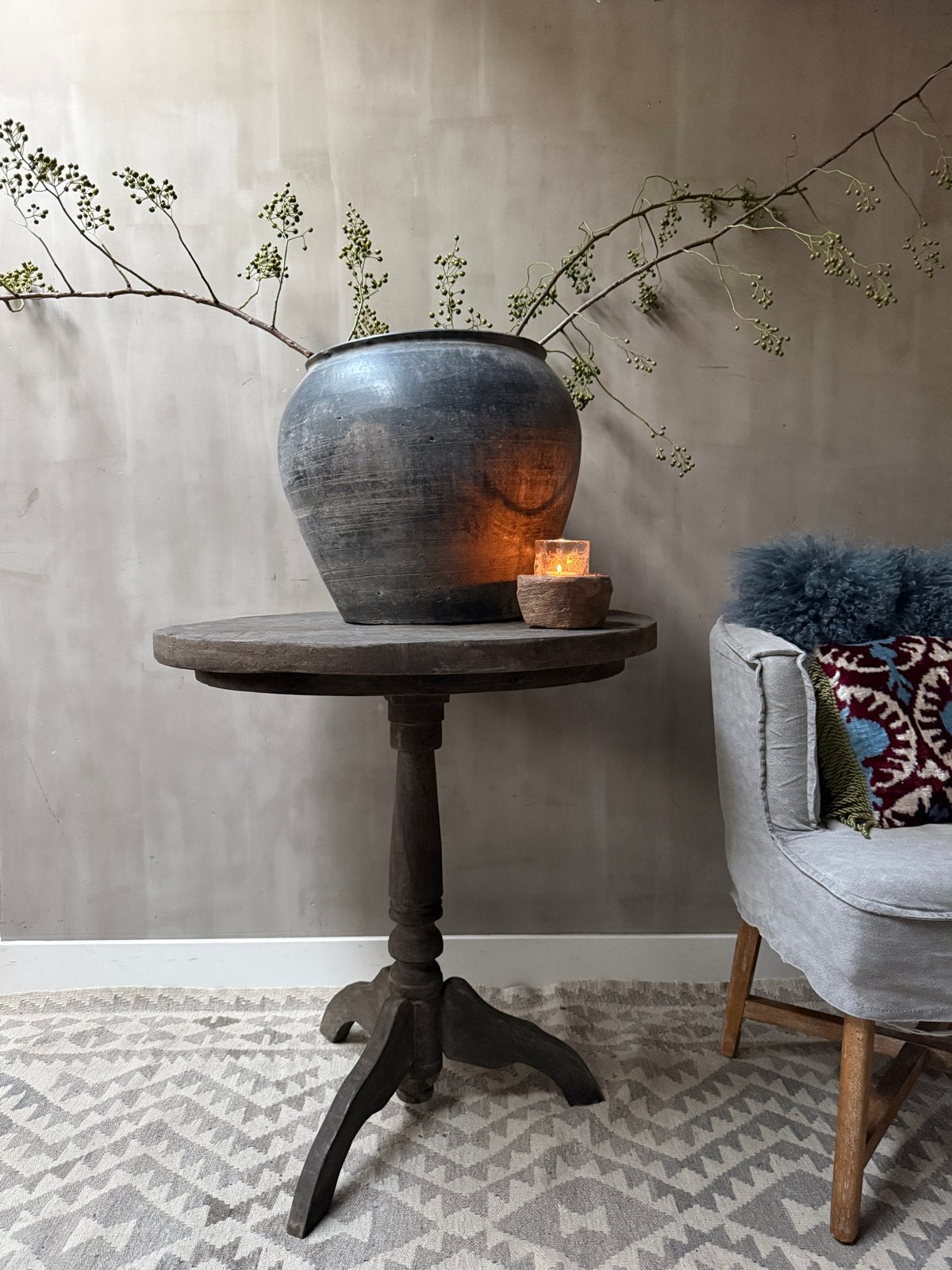 houten wijntafel 70 cm diameter, Ophalen