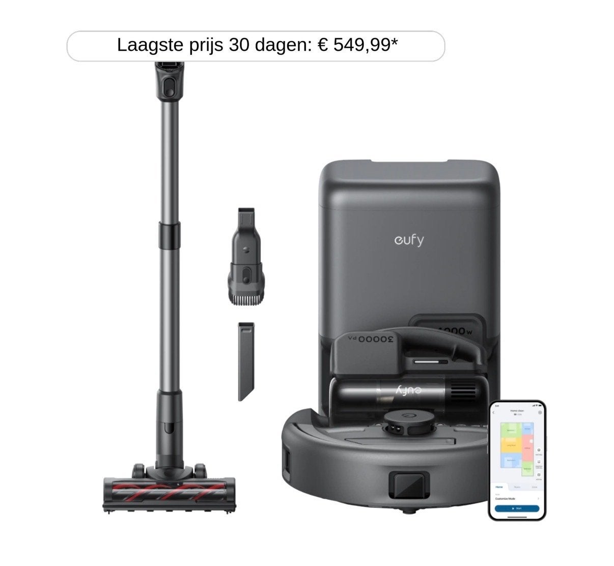 Foto 4 van Eufy E20 3-in-1 Robotstofzuiger compleet nieuw