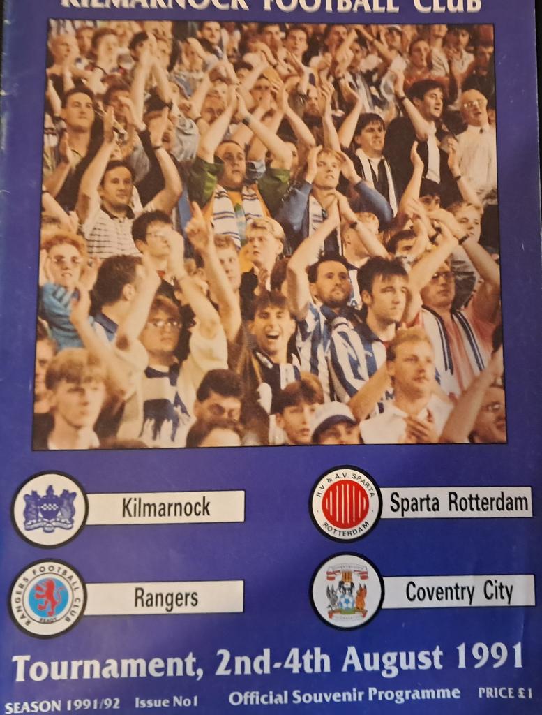 Kilmarnock/ Coventry City - Sparta 1991/1992, Verzamelen, Sportartikelen en Voetbal, Ophalen of Verzenden, Zo goed als nieuw, Sparta
