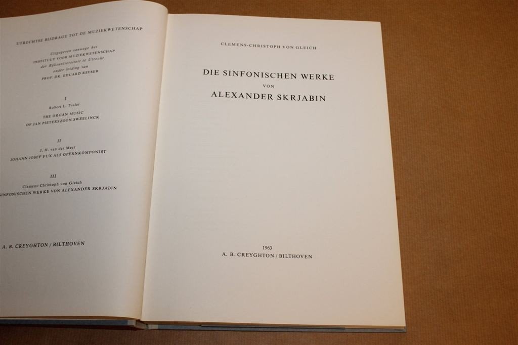 Die sinfonischen Werke von Skrjabin — Muziekanalyse 1963, Ophalen of Verzenden, Gelezen, Artiest