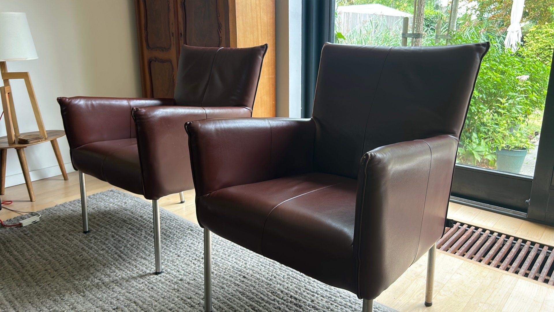 2 buffelleren fauteuils van JESS Design, Huis en Inrichting, Stoelen, Ophalen, Twee, Bruin, Leer