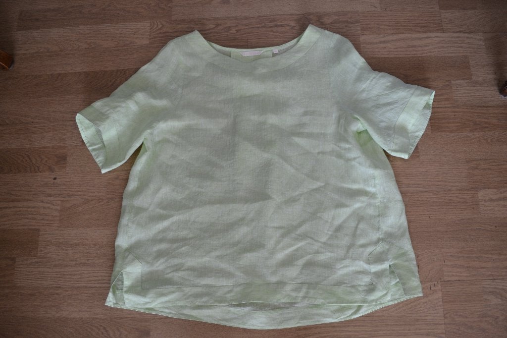 Linnen blouse van Xacus maat 44, Kleding | Dames, Maat 42/44 (L), Ophalen of Verzenden, Zo goed als nieuw, Groen