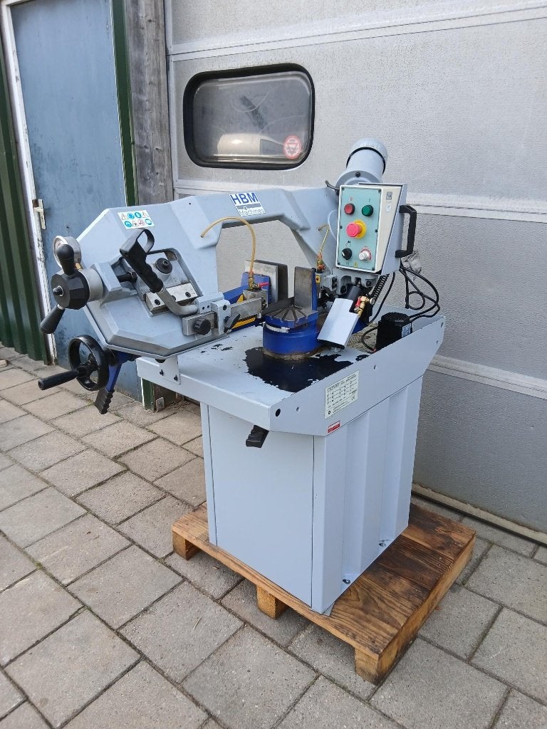 HBM  lintzaag machine Bandzaag metaal afkortzaag 220v, Doe-het-zelf en Verbouw, Ophalen, Www.hbm.nl, 70 mm of meer, Zo goed als nieuw