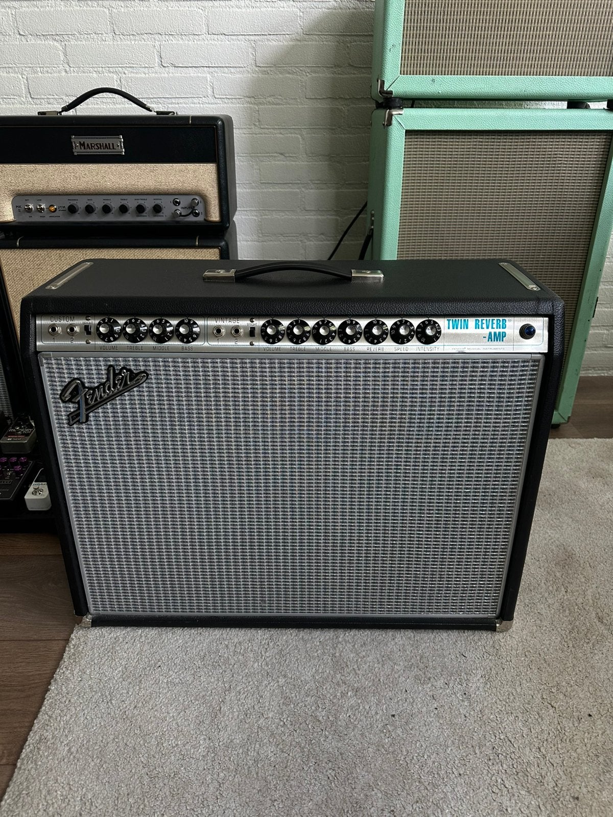 Fender 68 Custom Twin Reverb, Muziek en Instrumenten, Versterkers | Bas en Gitaar, Zo goed als nieuw, 50 tot 100 watt, Ophalen