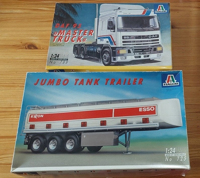 Bouwdozen   Italeri  Daf 95 Vrachtwagen/truck en oplegger, Italeri, Groter dan 1:32, Ophalen of Verzenden, Zo goed als nieuw