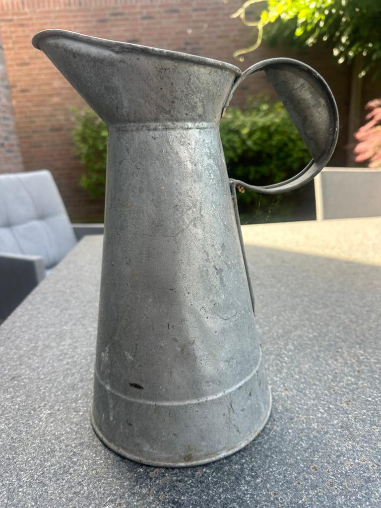 Oude zinken kan, Antiek en Kunst, Ophalen of Verzenden