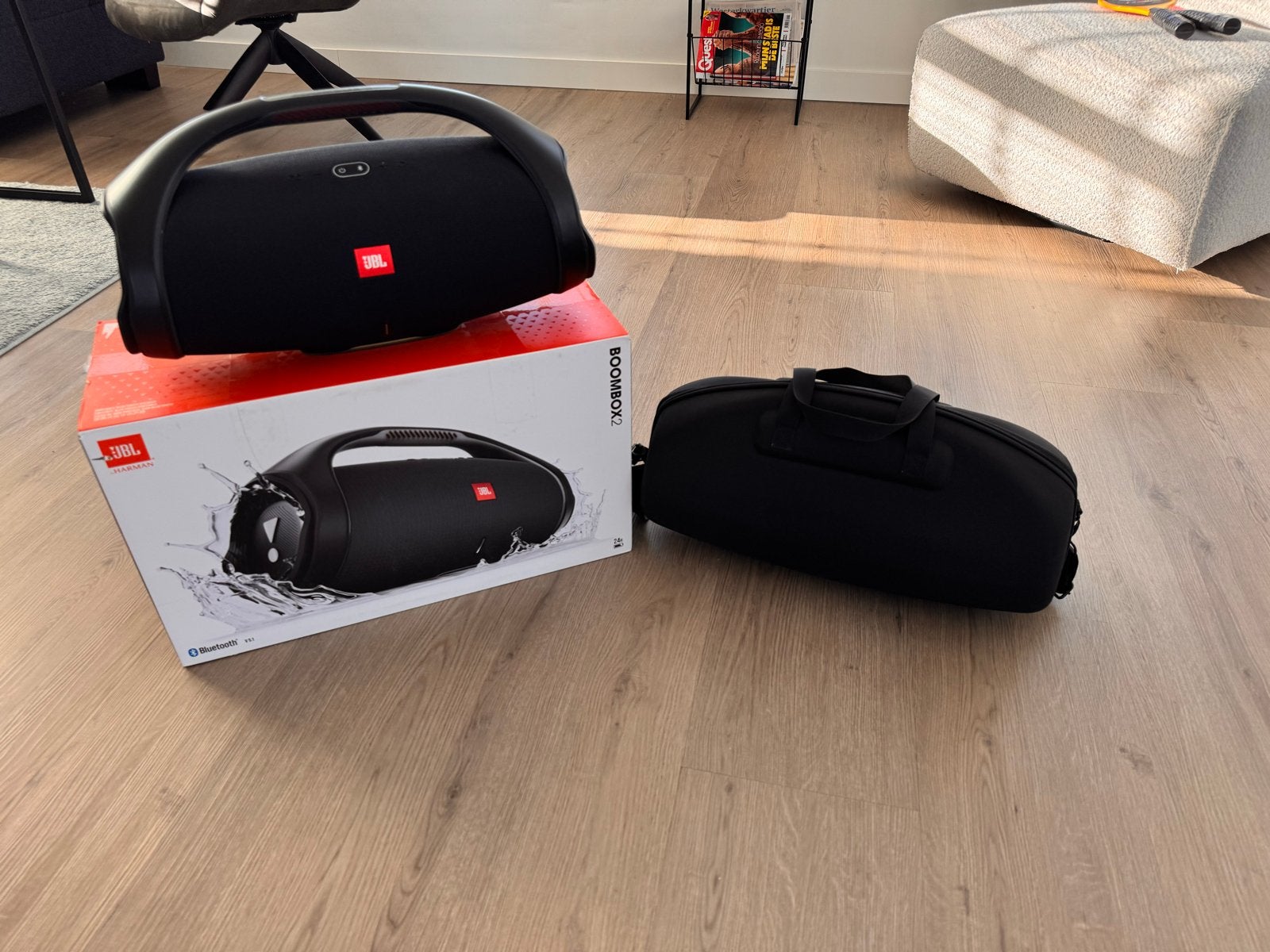 JBL Boombox 2 met reishoes, Audio, Tv en Foto, Luidsprekers, Gebruikt, JBL, Draagbare speaker, Ophalen