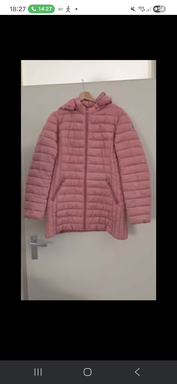 Roze gewatteerde moncler damesjas (Replica), Ophalen of Verzenden, Zo goed als nieuw, Roze