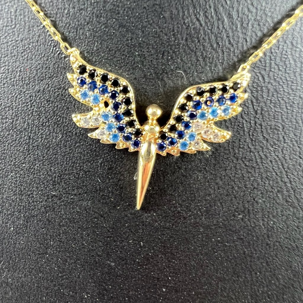 Gouden Ketting | 14k | 2,34g | engel | 47cm | 416846, Met hanger, Gebruikt, Ophalen of Verzenden, Goud