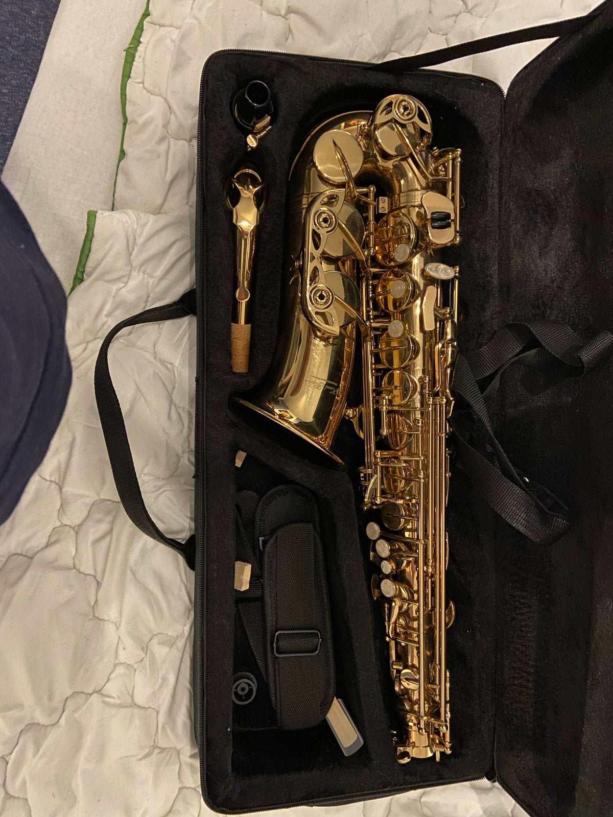 Alto saxofoon, Ophalen of Verzenden, Zo goed als nieuw, Tenor, Met koffer