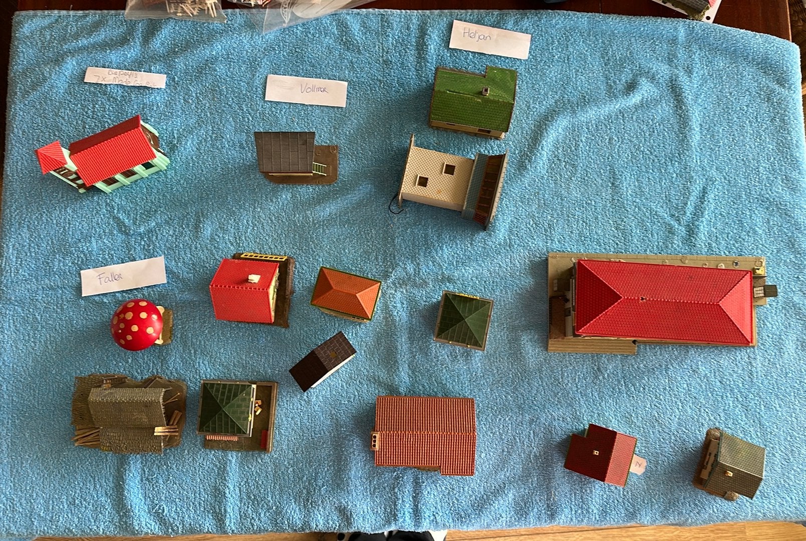 vintage modelspoor huisjes (HO) - Faller/Heljan/DBGM/Vollmer, Gebruikt, Gelijkstroom of Wisselstroom, Brug, Tunnel of Gebouw, Ophalen