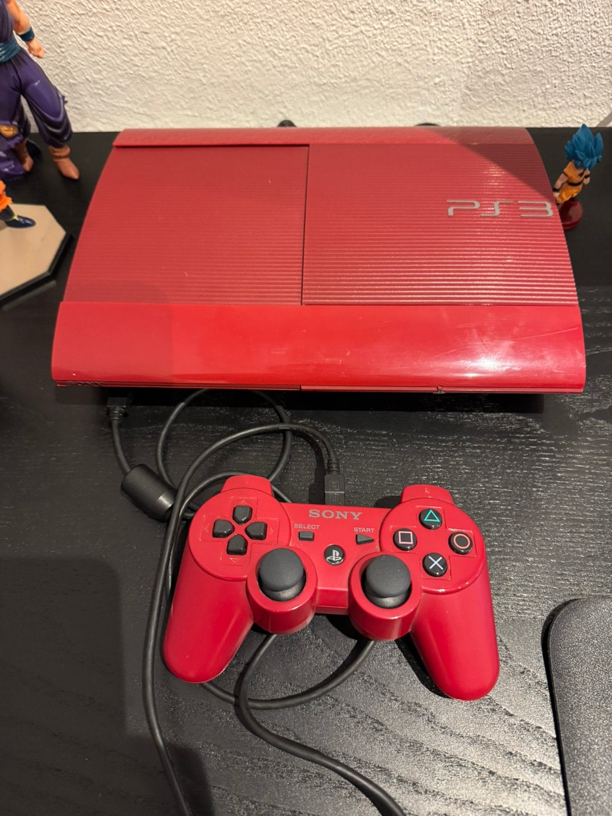 PlayStation 3 Super Slim 500GB Rood + Originele Controller, Ophalen, Gebruikt, Super Slim, 500 GB