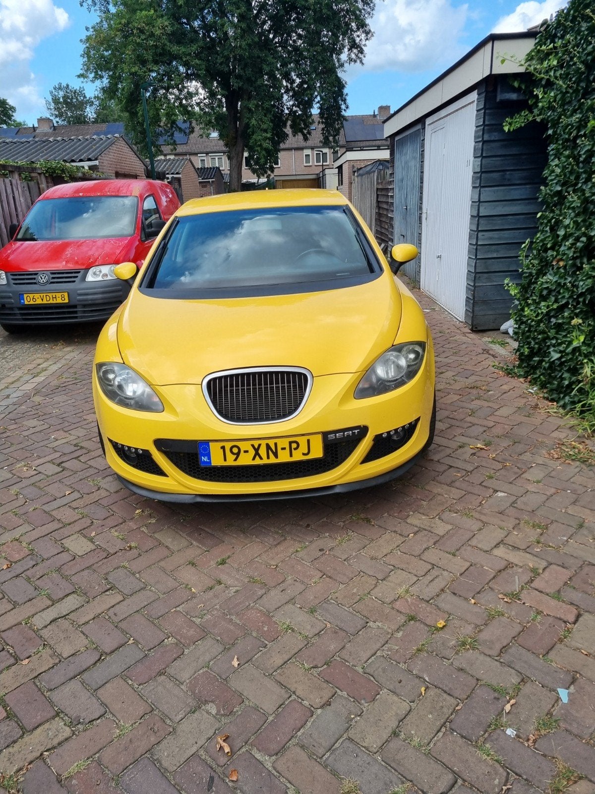 seat leon, Stof, Zwart, Leon, Geel