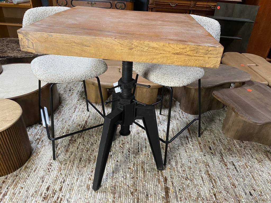 Sta bar eet tafel, hoogte verstelbaar 77-107cm, gietijzer, Ophalen, In hoogte verstelbaar, Nieuw