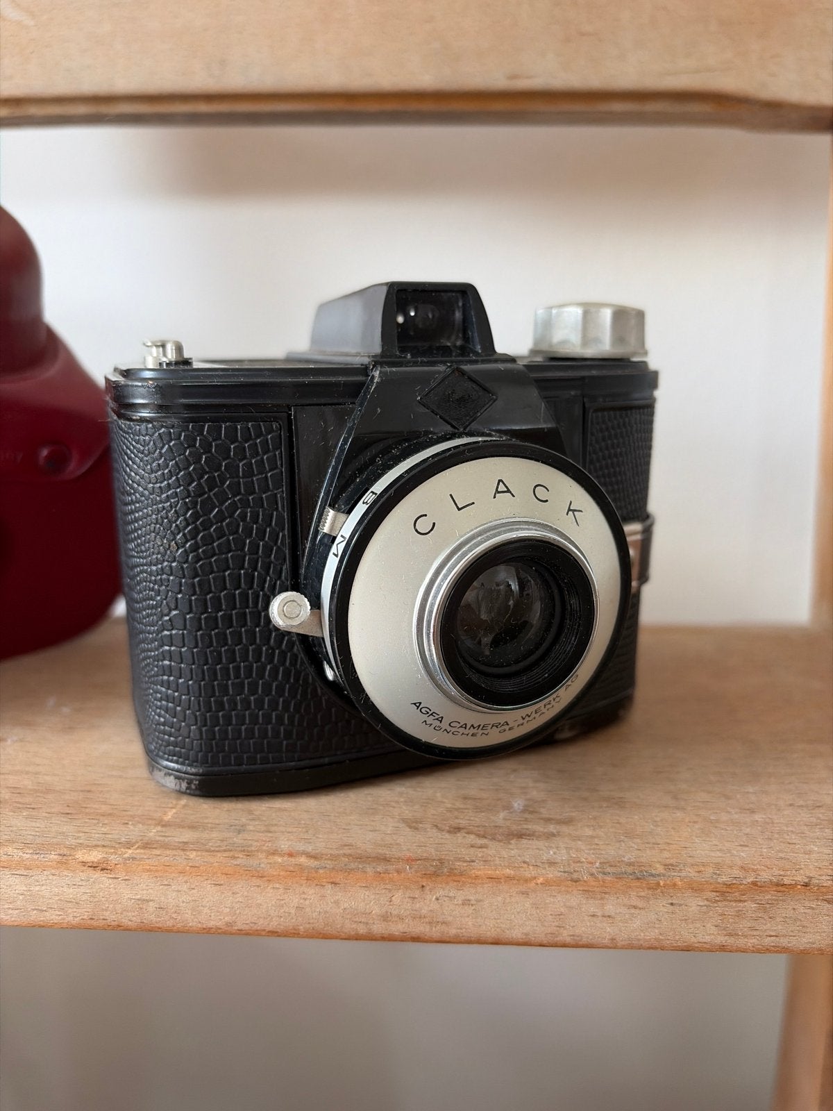 Vintage Agfa Clack camera met beschermtasje, Audio, Tv en Foto, Fotocamera's Analoog, Ophalen of Verzenden, Gebruikt, Compact