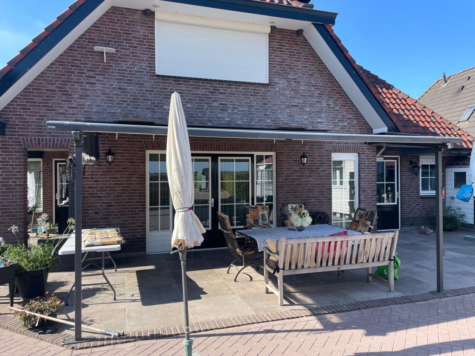 Elektrisch waterdicht windbestendig pergolascherm, Ophalen, Gebruikt, Overige typen, 450 cm of meer
