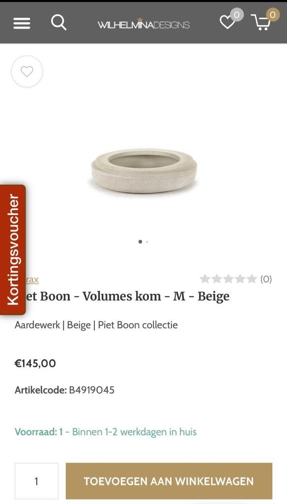 Serax schaal/pot van Piet Boon, nieuw in verpakking, Overige merken, Nieuw, Ophalen of Verzenden, Schaal of Schalen