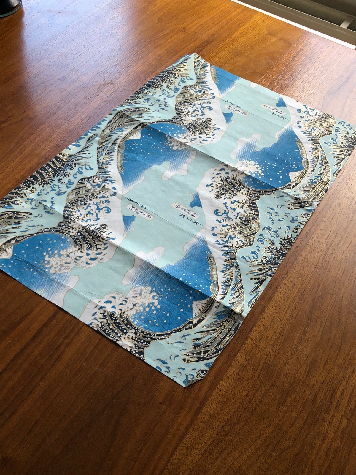 Chiyogami Paper “Great Wave”, Ophalen of Verzenden, Zo goed als nieuw, Deurposter of groter, Film en Tv
