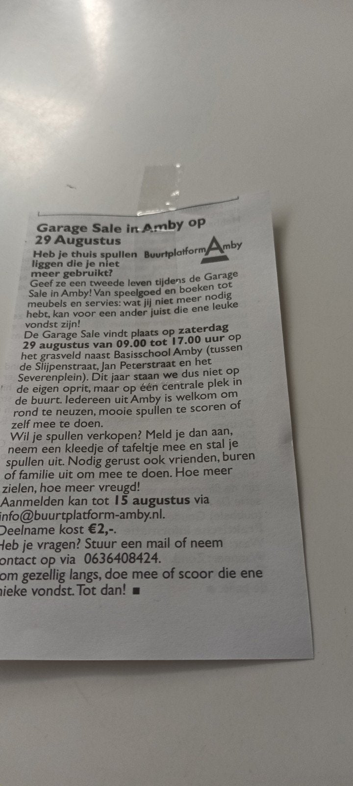 garagesale in Amby let wel op zaterdag, Diversen, Ophalen of Verzenden, Gebruikt
