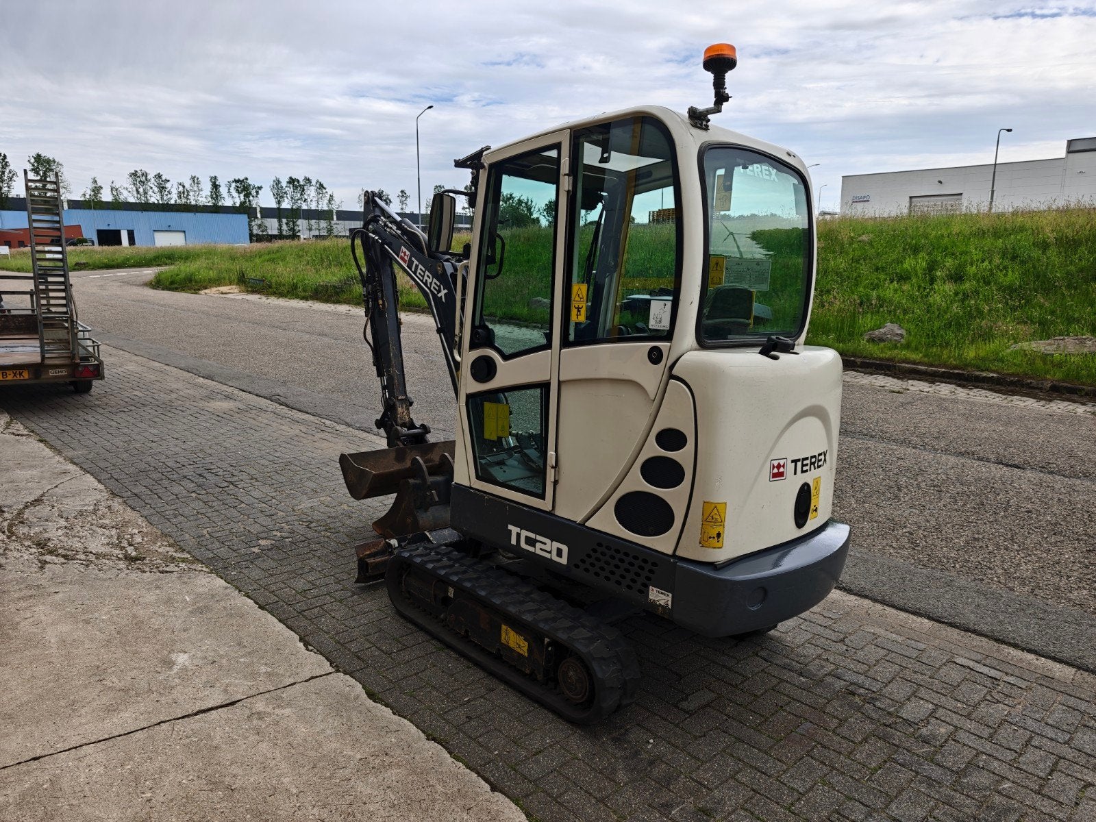 Terex TC 20 minigraver, Ophalen, Graafmachine