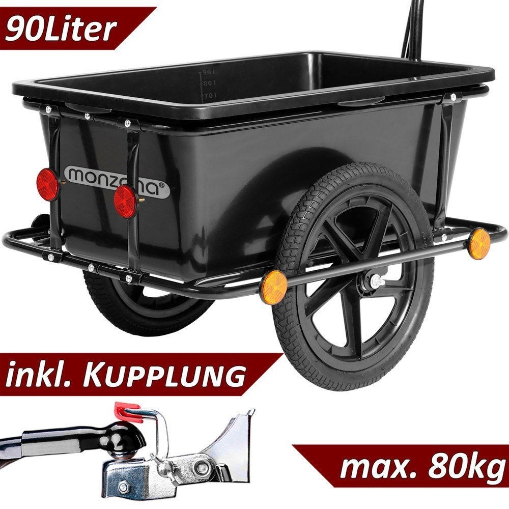 Fietskar bagagekar transportkar aanhanger 80kg GRATIS BEZORG, Overige merken, Verzenden, Nieuw, Nvt