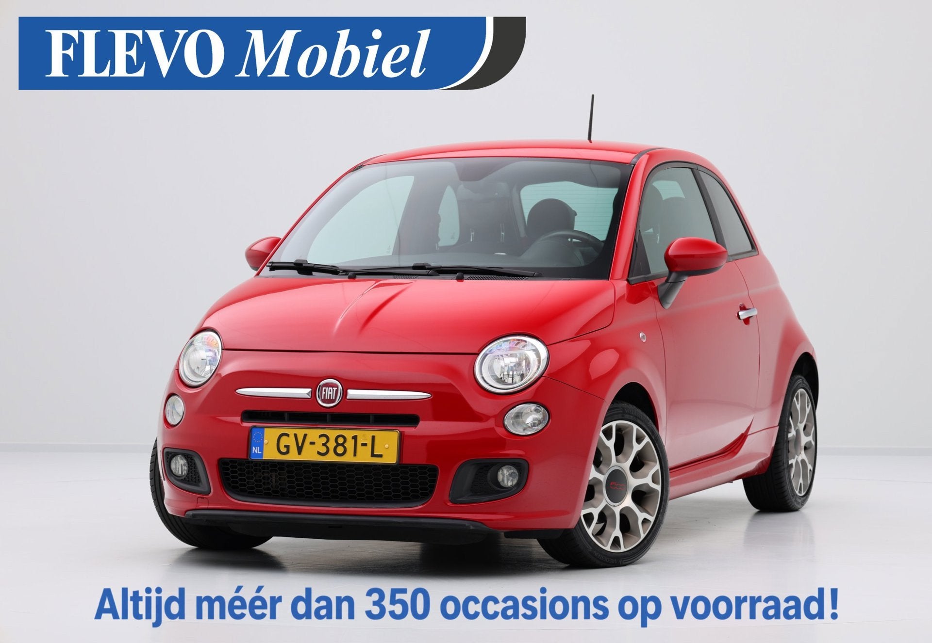 Fiat 500 0.9 TwinAir Turbo 500S Clima|Sportstoelen|Half Lede, Auto's, Voorwielaandrijving, Gebruikt, Parkeersensor, Leder en Stof