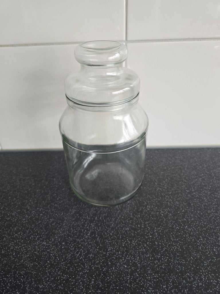 Glazen pot met deksel - Voorraadpot, Gebruikt, Overige merken, Klassiek, Overige typen