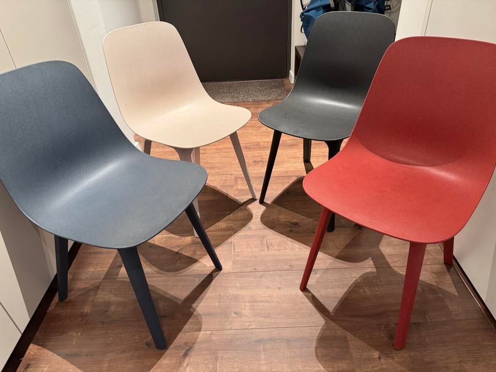 IKEA Odger eettafel stoelen, Huis en Inrichting, Stoelen, Ophalen, Zo goed als nieuw, Wit, Kunststof