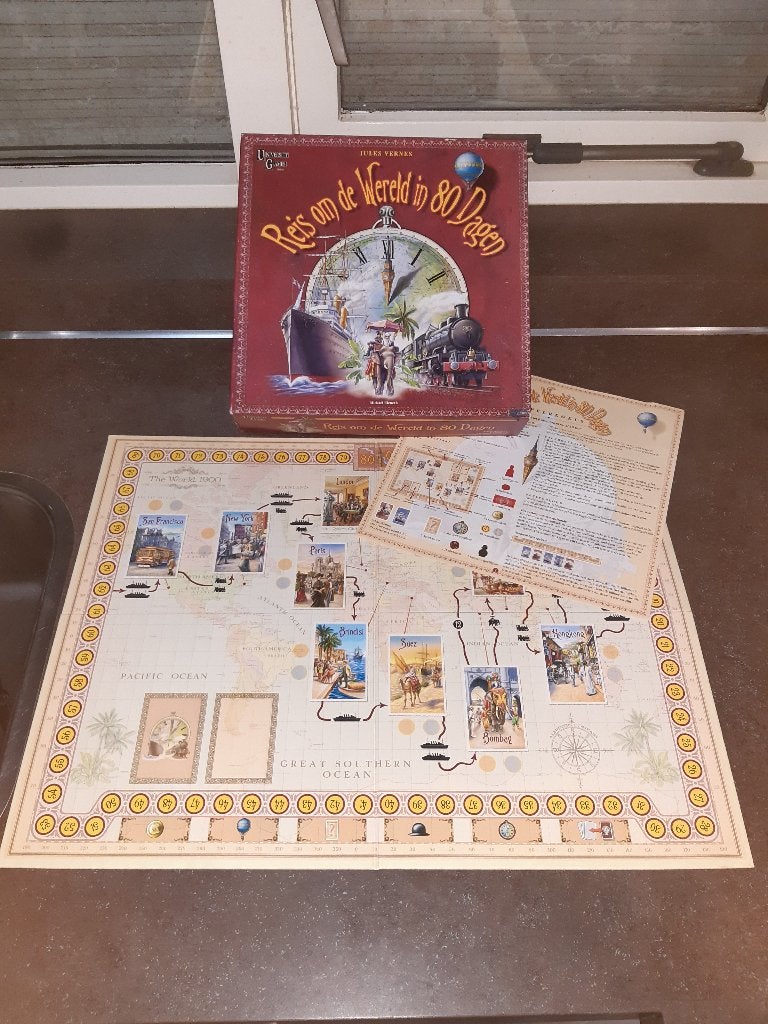 Reis om de wereld in 80 dagen nieuwstaat nr 2, Hobby en Vrije tijd, Gezelschapsspellen | Bordspellen, Verzenden, Zo goed als nieuw