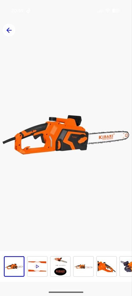 Kibani Elektrische Kettingzaag 1800W - 40 cm Zwaardlengte, Ophalen