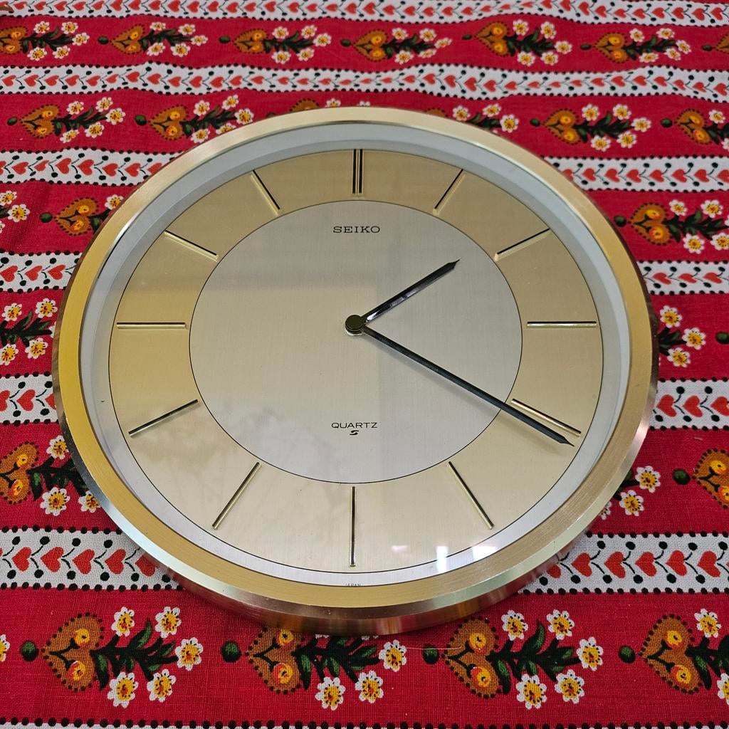 Seiko wandklok, Ophalen of Verzenden, Staal, Seiko, 1960 of later