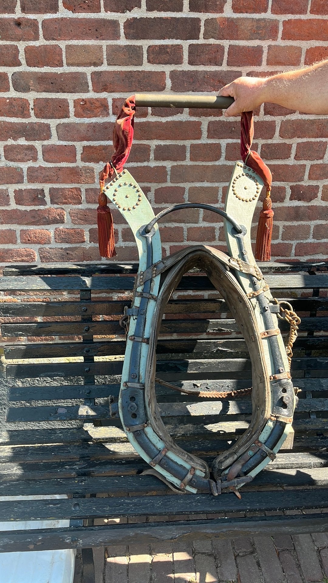 Antieke haam/ vintage paarden spullen, Ophalen, Gebruikt