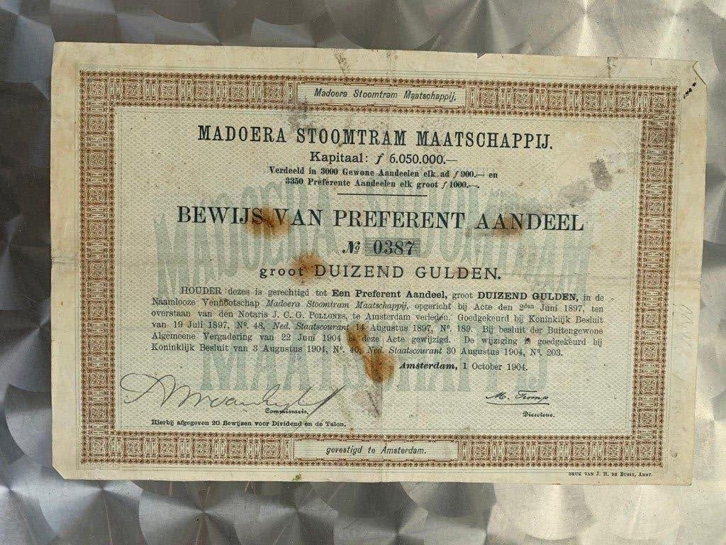 Oud Bewijs van Preferent aandeel, Verzamelen, Ophalen of Verzenden