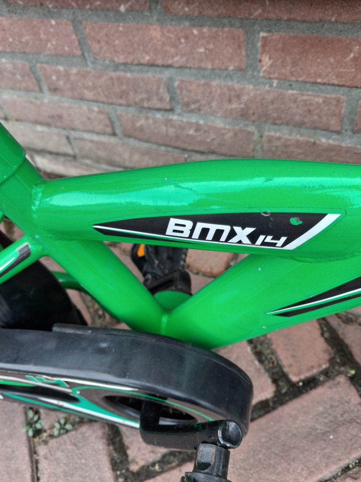 Amigo bmx 14 inch crossfietsje, Fietsen en Brommers, Ophalen, Terugtraprem, Verstelbare zitting, Zo goed als nieuw