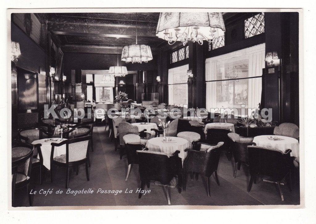 Foto café de Bagatelle Passage La Haye en Haag ontw. Ansicht, 1960 tot 1980, Gebruikt, Verzenden, Foto
