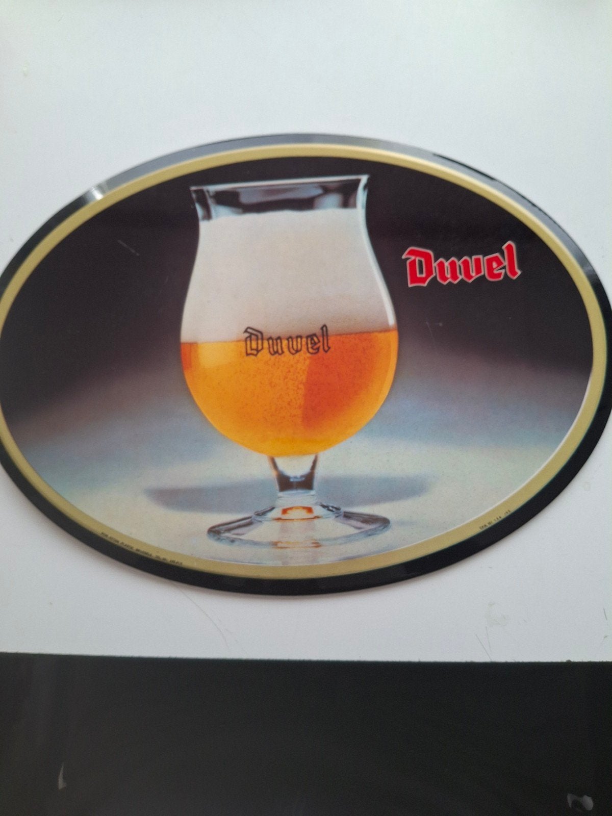 Duvel reclame bordje., Ophalen of Verzenden, Zo goed als nieuw, Reclamebord, Plaat of Schild, Duvel
