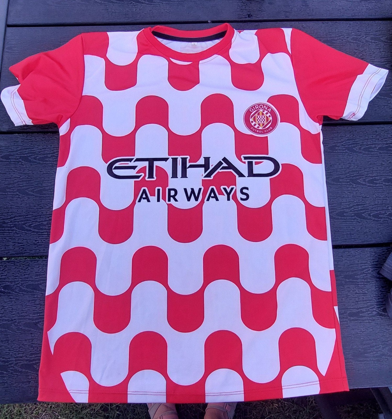 Girona shirt niet origineel, Wit, Ophalen of Verzenden, Zo goed als nieuw, Voetbal