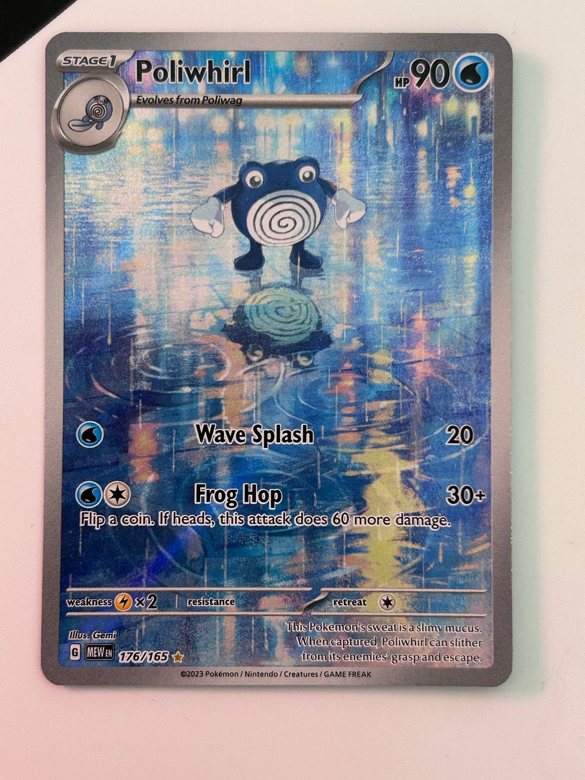 Poliwhirl 176/165 Reverse Holo - Scarlet & Violet, Hobby en Vrije tijd, Ophalen of Verzenden, Zo goed als nieuw, Losse kaart, Foil