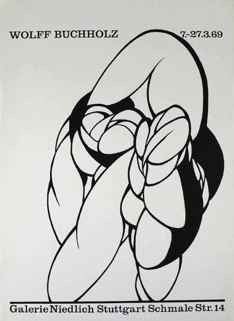 Wolff Buchholz Originele Lithografie 'Galerie Stuttgart 1969, Ophalen of Verzenden