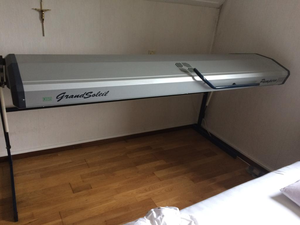 Grand soleil Pampero Zonnebank, Witgoed en Apparatuur, Zonnebanken en Gezichtsbruiners, Ophalen, Zo goed als nieuw, Zonnebank enkelzijdig
