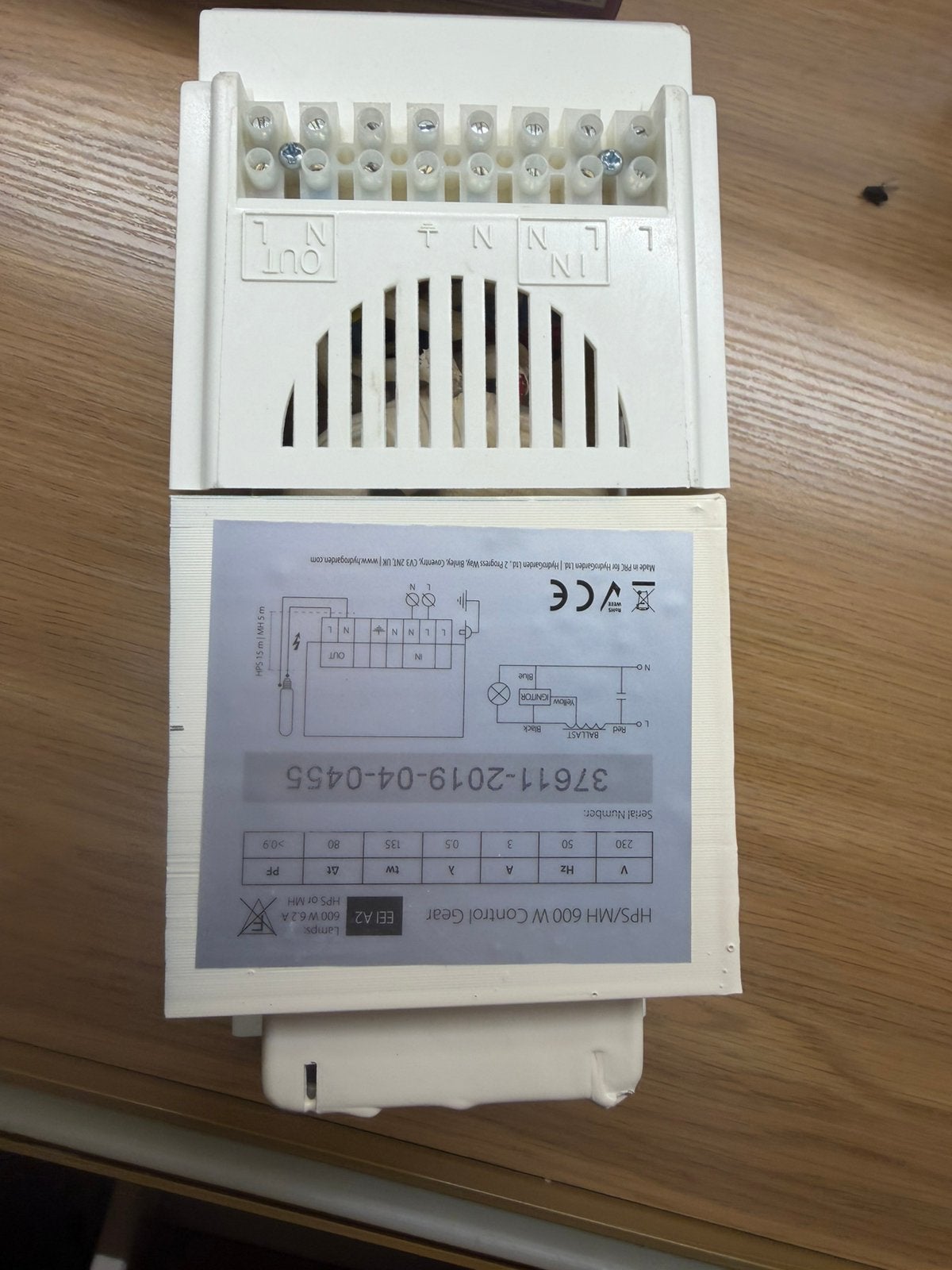 600W HPS/MH Ballast – Control Gear, Ophalen of Verzenden, Nieuw