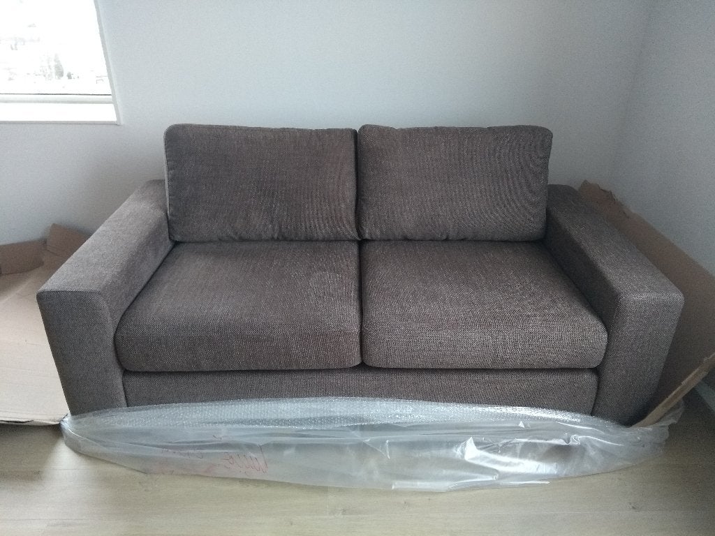 Goossens Lucca Zitbank Bruin Gemêleerd | NIEUW, Ophalen, 100 tot 125 cm, Stof, 200 tot 250 cm