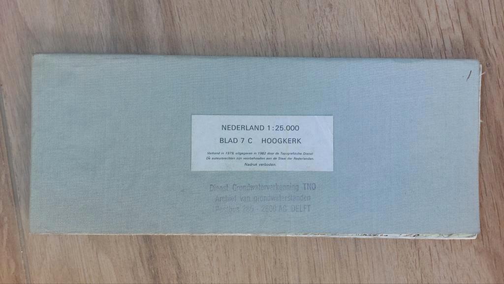 7C Hoogkerk Zuidhorn Aduard Den Horn Leek Stafkaart uit 1982, Topografische Dienst Nederland, Ophalen of Verzenden, 1800 tot 2000